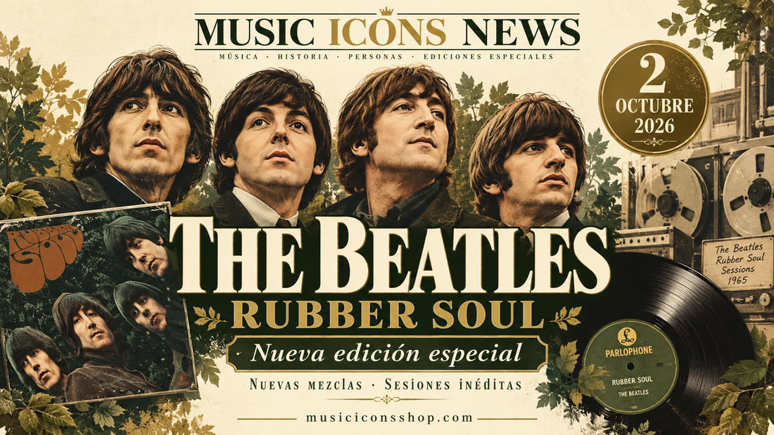 Ilustración editorial de The Beatles: nueva edición especial de Rubber Soul, 2 de octubre de 2026
