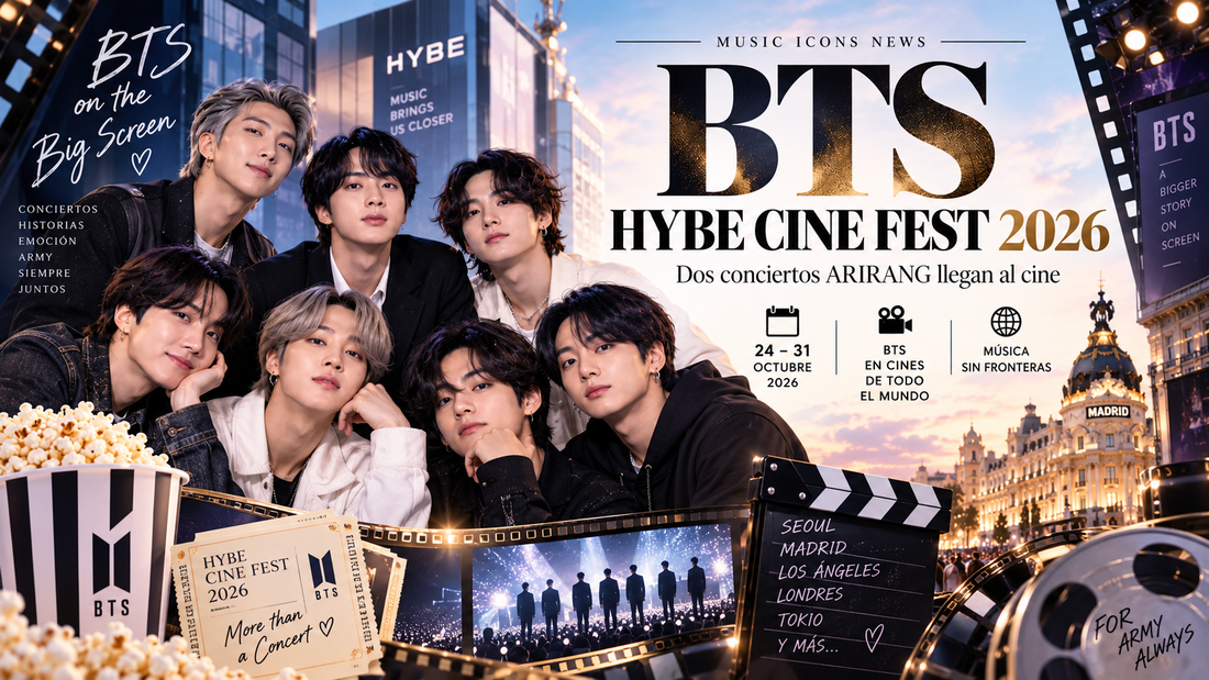 BTS lleva dos conciertos de ARIRANG al cine con HYBE CINE FEST 2026