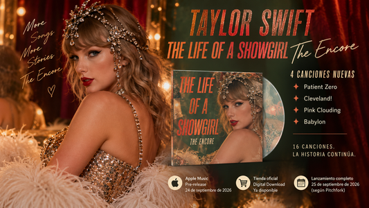 Taylor Swift amplía The Life of a Showgirl con The Encore y cuatro canciones nuevas