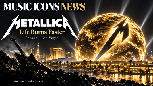 Ilustración conceptual: Metallica, Life Burns Faster en Sphere, Las Vegas