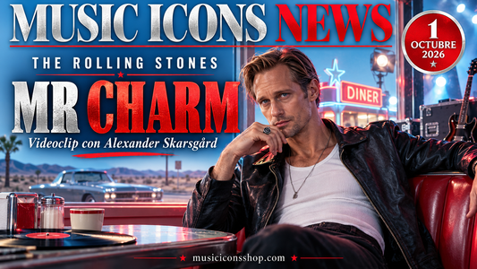Ilustración editorial de Alexander Skarsgård para el videoclip Mr Charm de The Rolling Stones