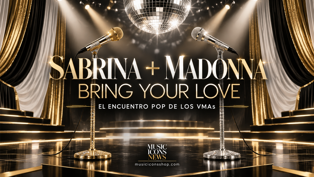 Ilustración editorial: Sabrina Carpenter y Madonna llevan Bring Your Love a los VMAs 2026