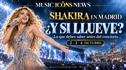 Ilustración editorial de Shakira: qué saber sobre la lluvia en los conciertos de Madrid del 2, 3 y 4 de octubre