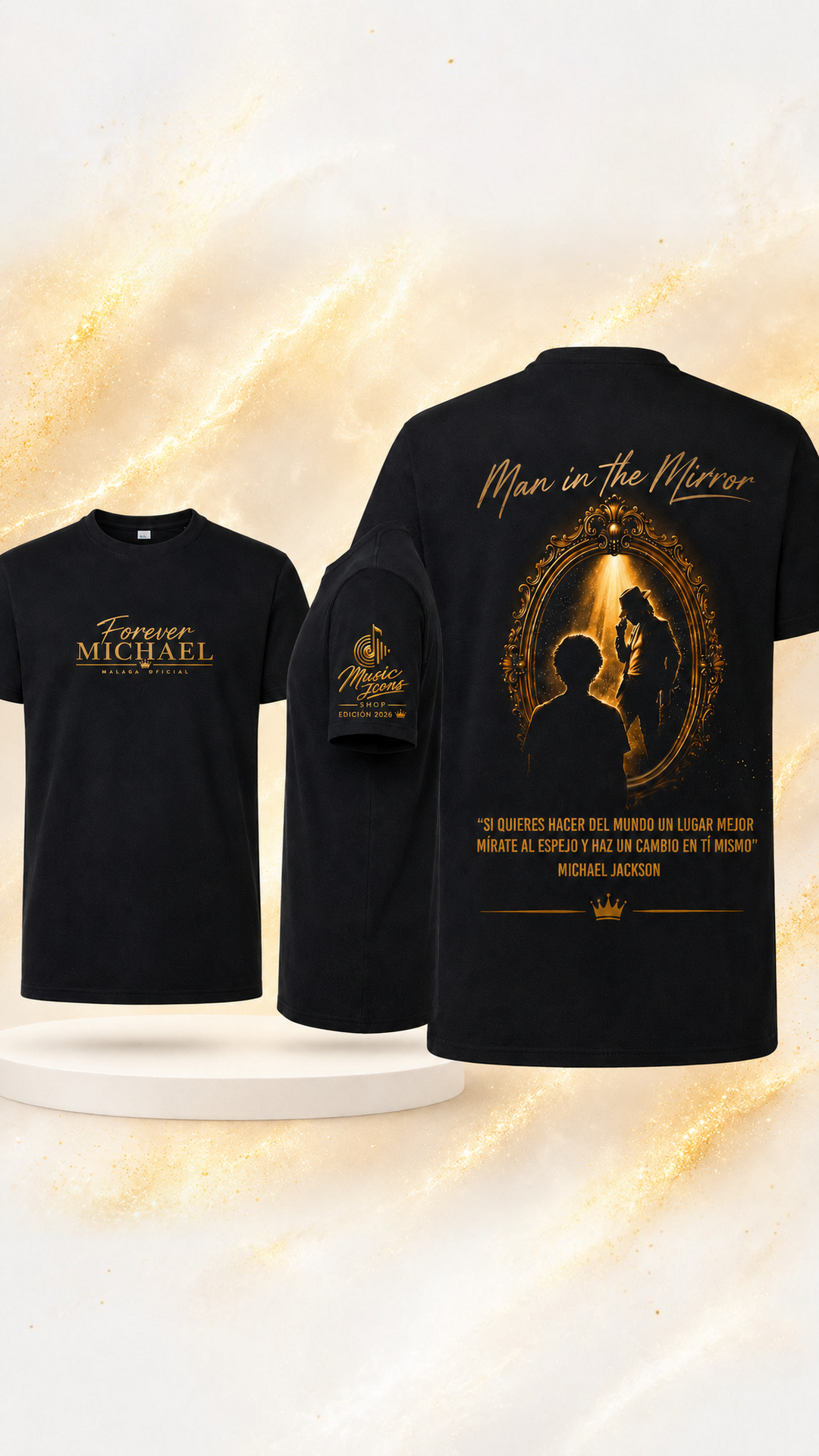 Camisetas Forever Michael Málaga Man in the Mirror · Edición 2026