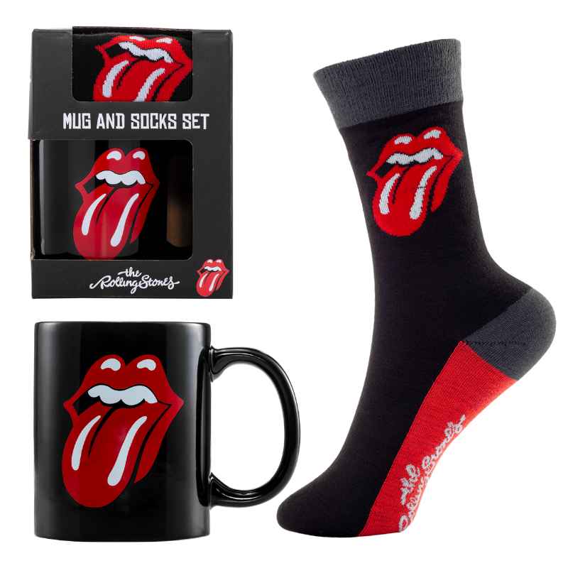 Caja regalo The Rolling Stones Lengua: taza y calcetines — producto oficial