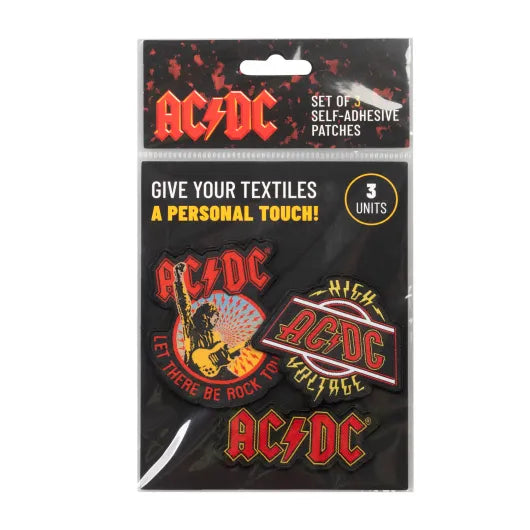 Set de 3 parches AC/DC bordados · Oficial - vista 2