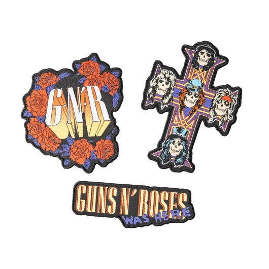 Set de 3 parches Guns N’ Roses bordados · Oficial - imagen principal