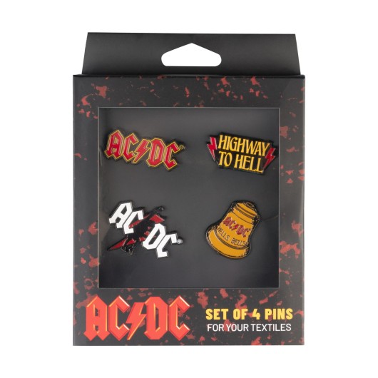 Set de 4 pins AC/DC esmaltados · Oficial - vista 2