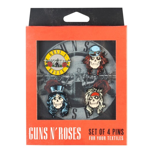 Set de 4 pins Guns N’ Roses esmaltados · Oficial - vista 2