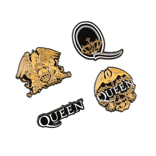 Set de 4 pins Queen esmaltados · Oficial - imagen principal