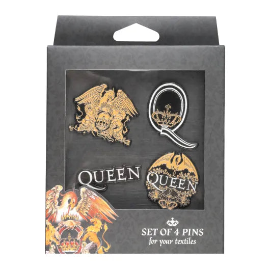 Set de 4 pins Queen esmaltados · Oficial - vista 2