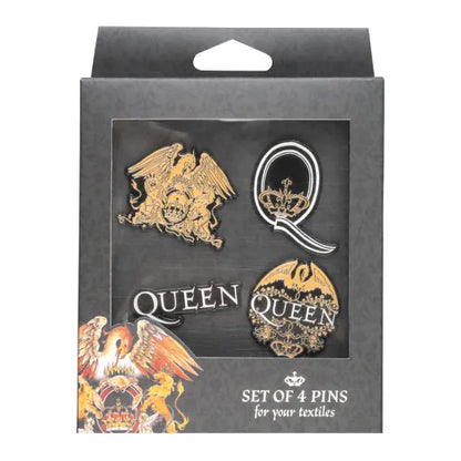 Set de 4 pins Queen esmaltados · Oficial - vista 2