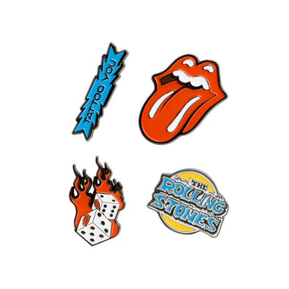 Set de 4 pins The Rolling Stones esmaltados · Oficial - imagen principal
