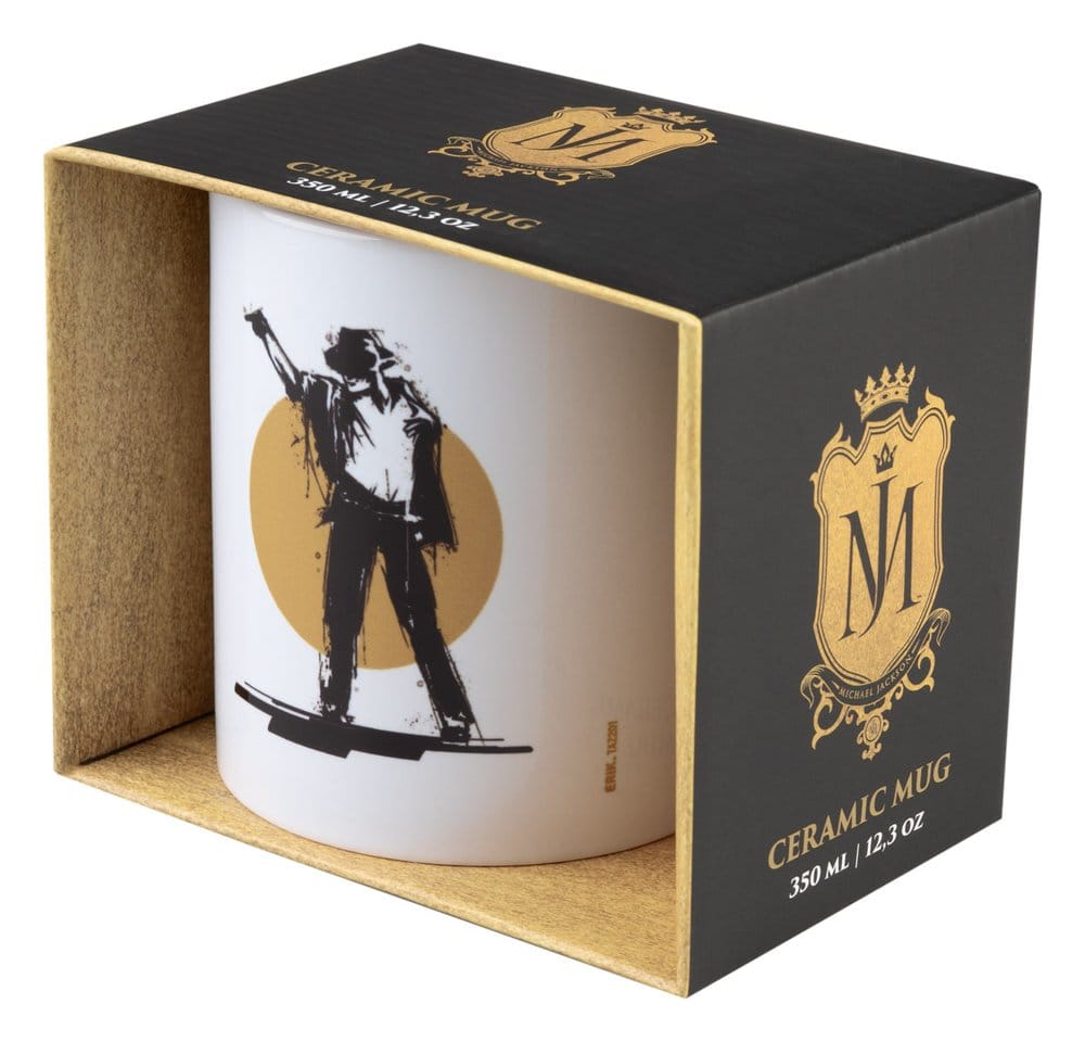 Taza Michael Jackson King of Pop blanca 350 ml oficial - vista 4