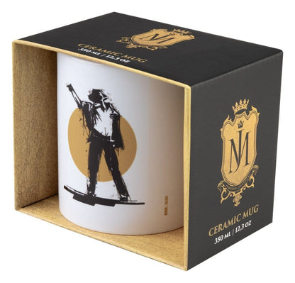Taza Michael Jackson King of Pop blanca 350 ml oficial - vista 4